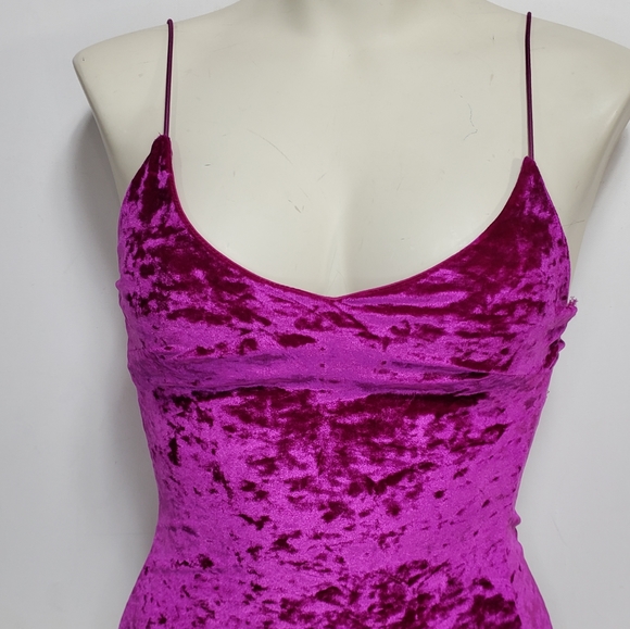 Revamped Dresses & Skirts - HOST PICK -- Revamped Pink Velvet Style Dress